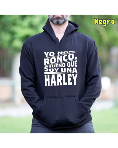 Sudadera Hombre Capucha-Yo no ronco. Negro