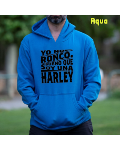Sudadera Hombre Capucha-Yo no ronco Aqua