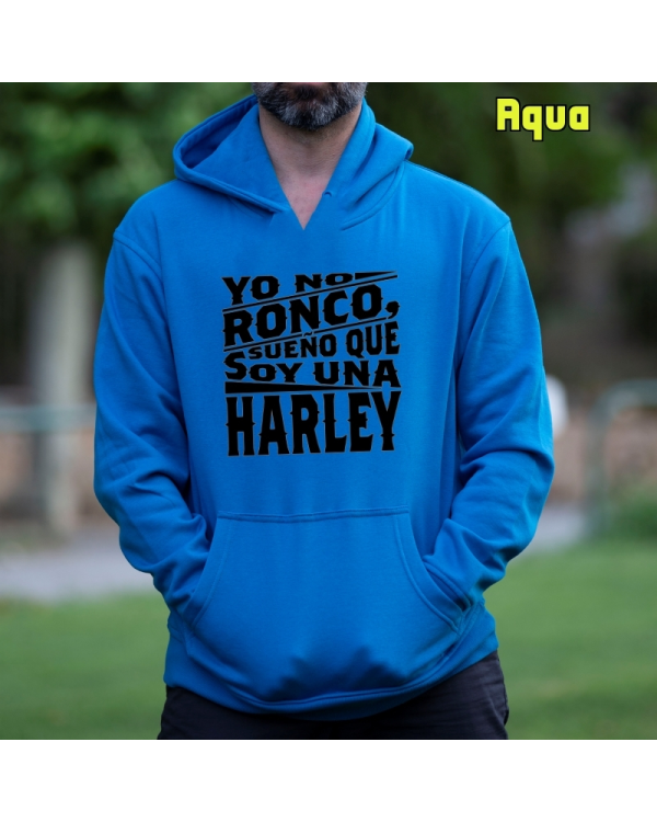 Sudadera Hombre Capucha-Yo no ronco Aqua