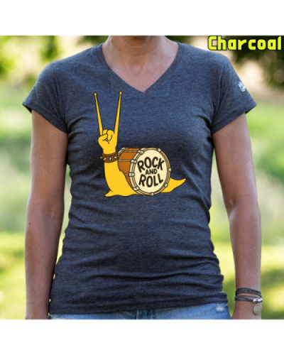 Camiseta Mujer Manga Corta-CaraRock Charcoal