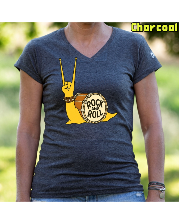 Camiseta Mujer Manga Corta-CaraRock Charcoal