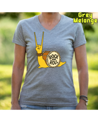 Camiseta Mujer Manga Corta-CaraRock Charcoal