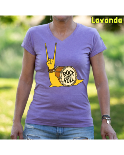 Camiseta Mujer Manga Corta-CaraRock Charcoal