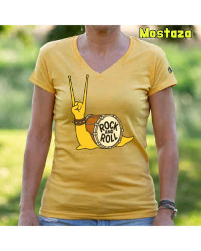 Camiseta Mujer Manga Corta-CaraRock Charcoal