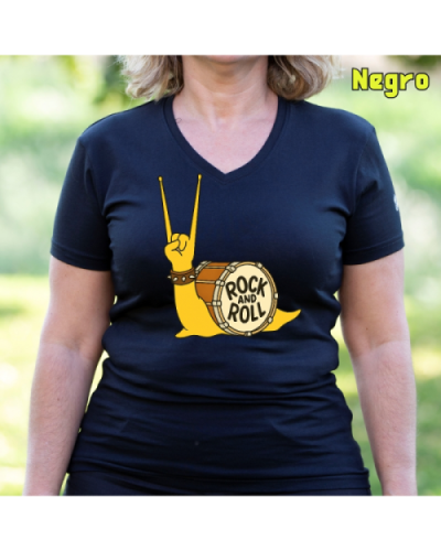 Camiseta Mujer Manga Corta-CaraRock Charcoal