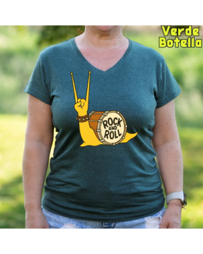 Camiseta Mujer Manga Corta-CaraRock Charcoal