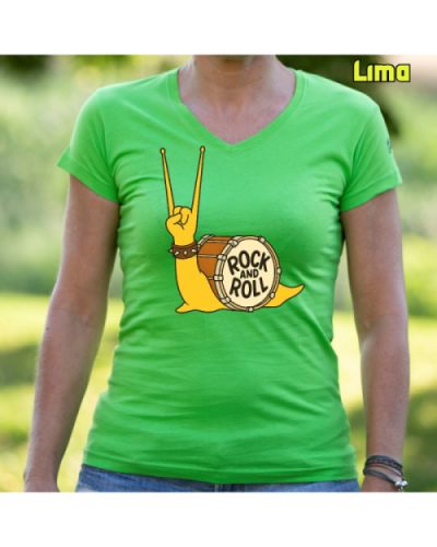 Camiseta Mujer Manga Corta-CaraRock Charcoal