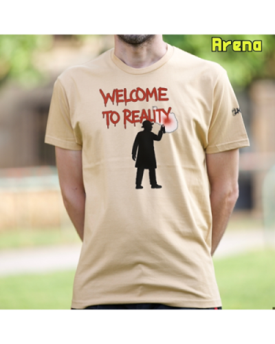 Camiseta Hombre Manga Corta-Welcome to Reality GreyMelange