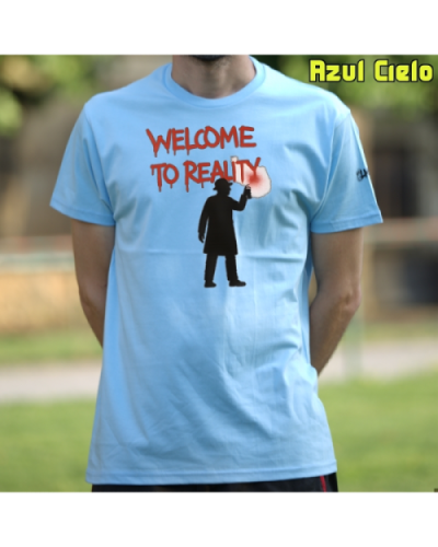 Camiseta Hombre Manga Corta-Welcome to Reality GreyMelange