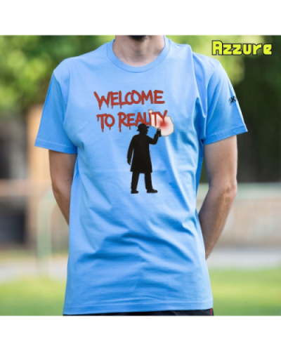 Camiseta Hombre Manga Corta-Welcome to Reality GreyMelange