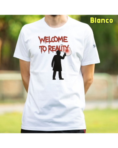 Camiseta Hombre Manga Corta-Welcome to Reality GreyMelange
