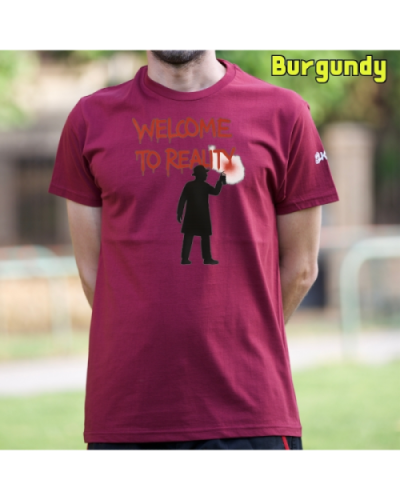 Camiseta Hombre Manga Corta-Welcome to Reality GreyMelange