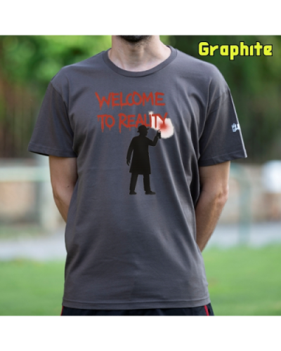 Camiseta Hombre Manga Corta-Welcome to Reality GreyMelange