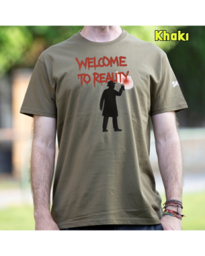 Camiseta Hombre Manga Corta-Welcome to Reality GreyMelange