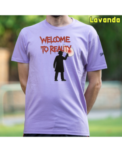Camiseta Hombre Manga Corta-Welcome to Reality GreyMelange