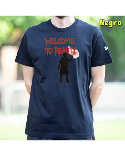 Camiseta Hombre Manga Corta-Welcome to Reality GreyMelange