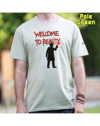 Camiseta Hombre Manga Corta-Welcome to Reality GreyMelange