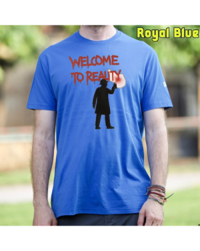 Camiseta Hombre Manga Corta-Welcome to Reality GreyMelange