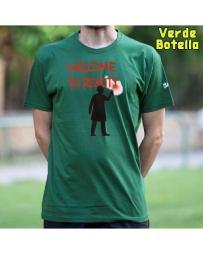 Camiseta Hombre Manga Corta-Welcome to Reality GreyMelange