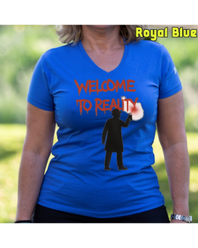 Camiseta Mujer Manga Corta-Welcome to Reality Mostaza