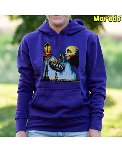 Sudadera mujer con capucha Moon Place  La Kamiseta K Buskas