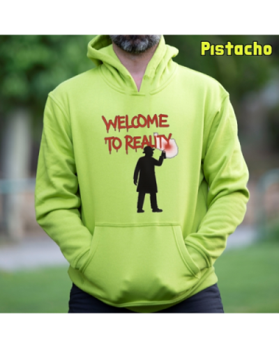 Sudadera hombre con capucha Welcome To Reality