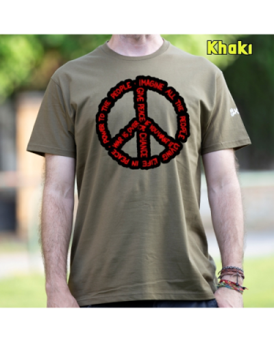 Camiseta Hombre Manga Corta-Imagine All Khaki