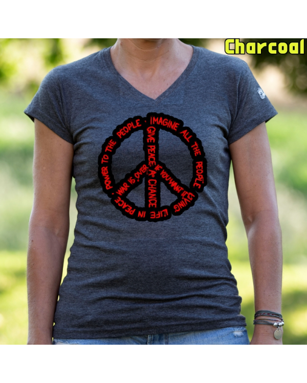 Camiseta Mujer Manga Corta-Imagine All Charcoal