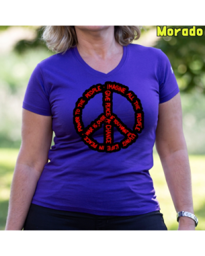 Camiseta Mujer Manga Corta-Imagine All Charcoal