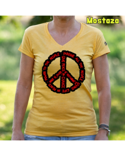 Camiseta Mujer Manga Corta-Imagine All Charcoal