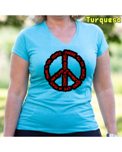 Camiseta Mujer Manga Corta-Imagine All Charcoal