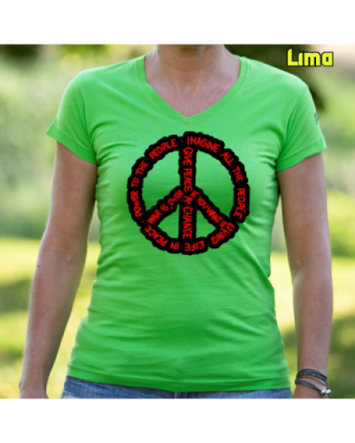 Camiseta Mujer Manga Corta-Imagine All Charcoal