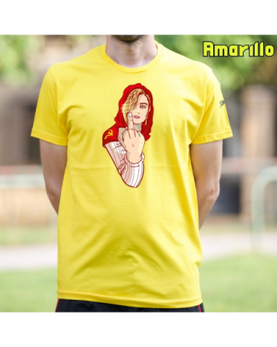 Camiseta Hombre Manga Corta-Kaperucita Red Amarillo
