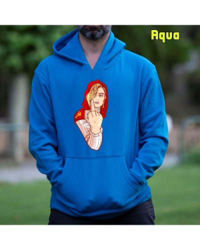 Sudadera Hombre Capucha-Kaperucita Red Aqua