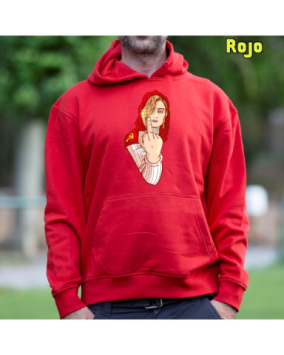 Sudadera Hombre Capucha-Kaperucita Red Rojo