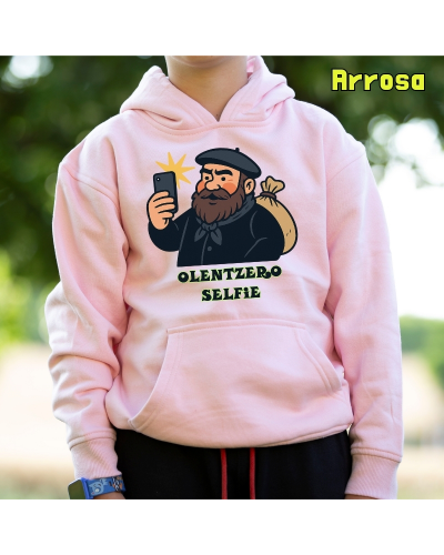 Haurren jertsea kaputxarekin  Olentzero Selfie