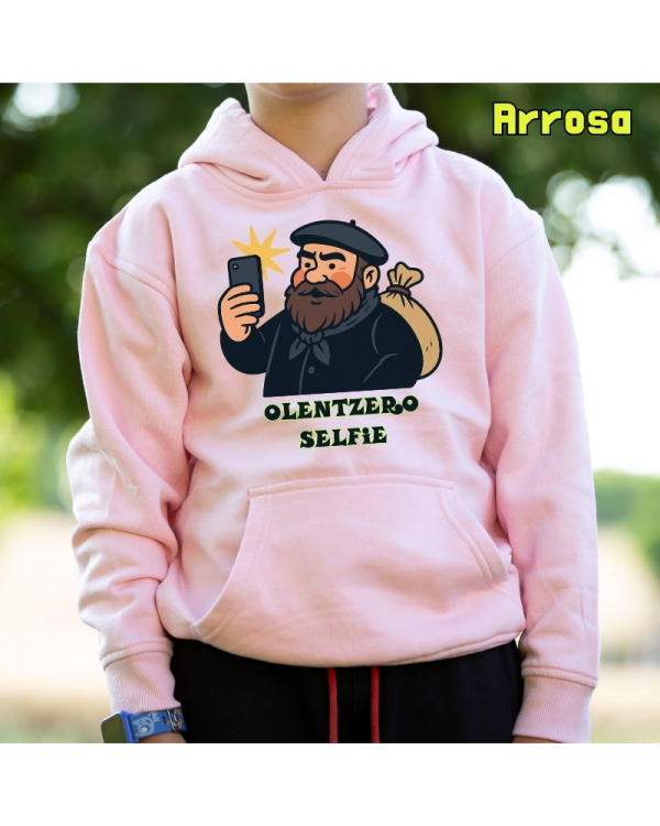 Haurren jertsea kaputxarekin  Olentzero Selfie