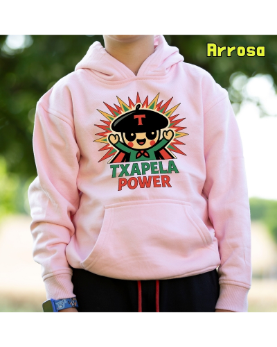 Haurren jertsea kaputxarekin – Txapela Power