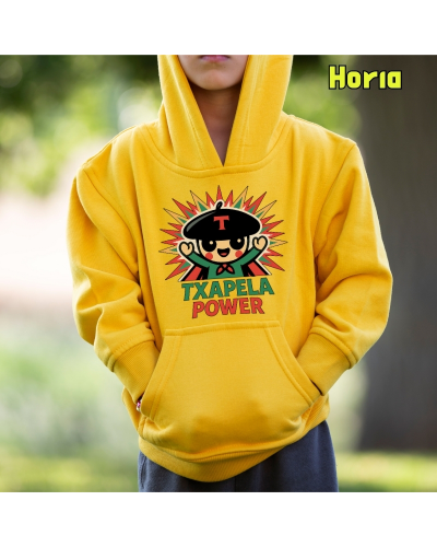 Haurren jertsea kaputxarekin – Txapela Power