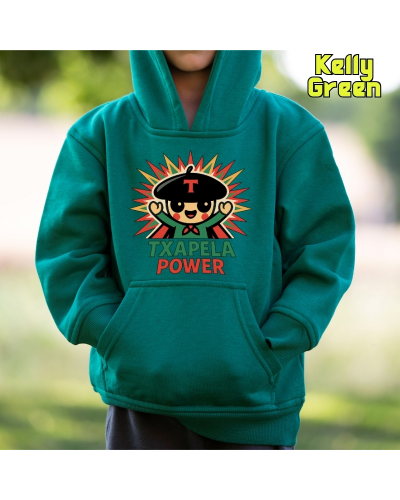 Haurren jertsea kaputxarekin – Txapela Power