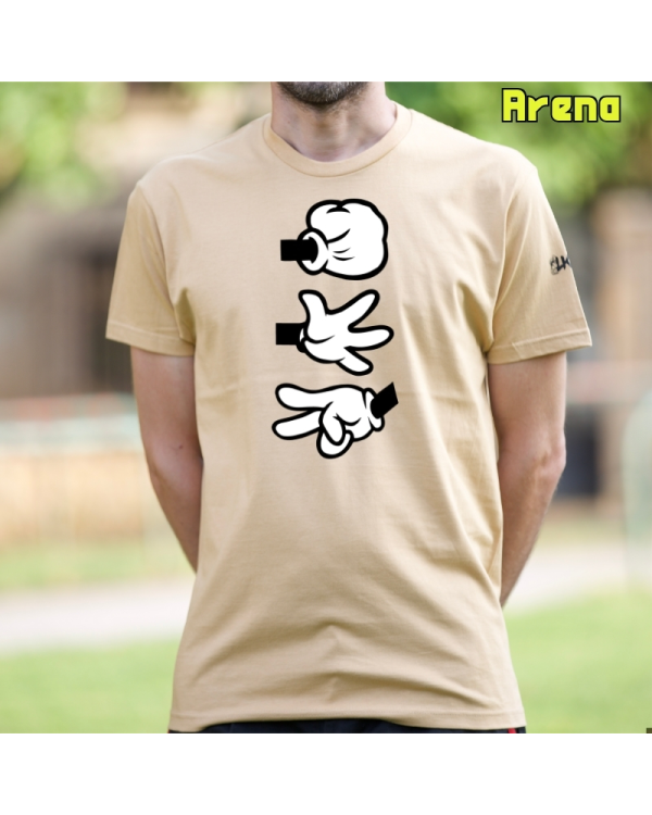 Camiseta Hombre Manga Corta - Piedra Papel Tijera
