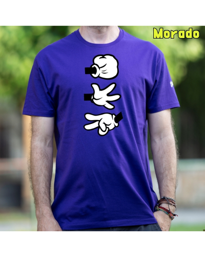 Camiseta Hombre Manga Corta - Piedra Papel Tijera