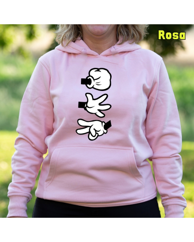 Sudadera mujer con capucha Piedra Papel Tijera