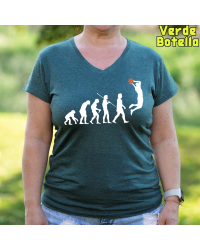 Camiseta Mujer Basket Evolution - manga corta