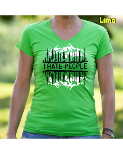 Camiseta Mujer I Hate People - manga corta