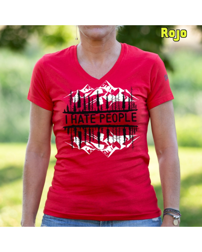 Camiseta Mujer I Hate People - manga corta