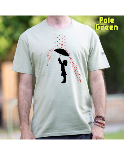 Camiseta Hombre Manga Corta - Lluvia De Corazones