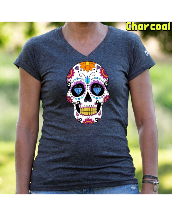Camiseta Mujer Mexican Skull - manga corta