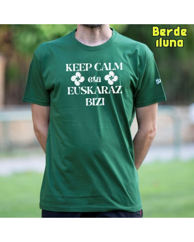Gizonezkoen Kamiseta - KEEP CALM EUSKARAZ BIZI