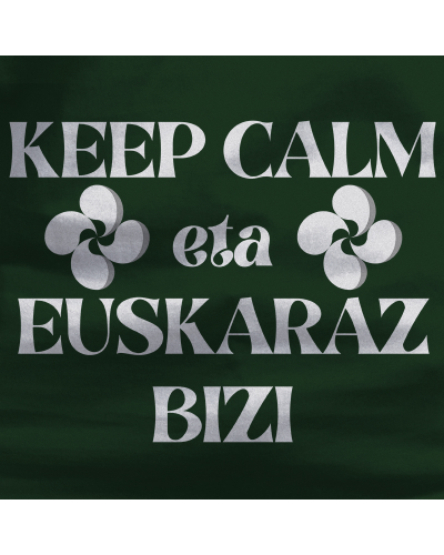 Gizonezkoen Kamiseta - KEEP CALM EUSKARAZ BIZI